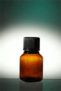 Octagonal bottle 125ml PET amber